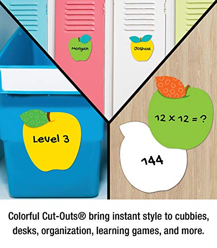 Image of Carson Dellosa 36-Piece Colorful Apples Bulletin Board Cutouts, Fall Apple Cutouts for Bulletin Board and Fall Classroom Decor, Fall Classroom Cutouts