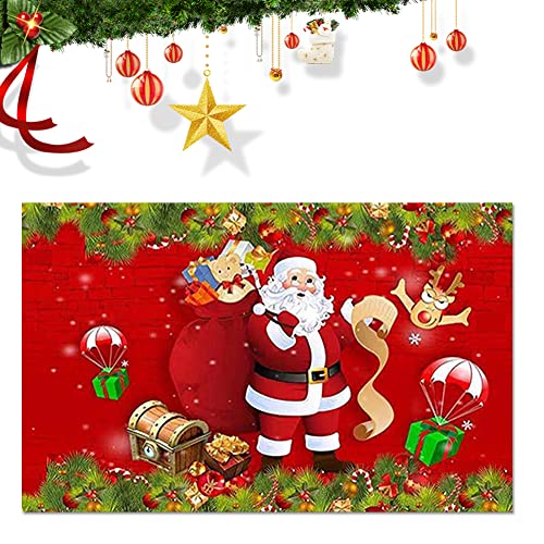 XNAUVOI Tappeto Natalizio Antiscivolo, Tappetino con Motivo Natalizio, Tappeto di Flanella Lavabile, Assorbente per Interni ed Esterni - 40 × 60 cm