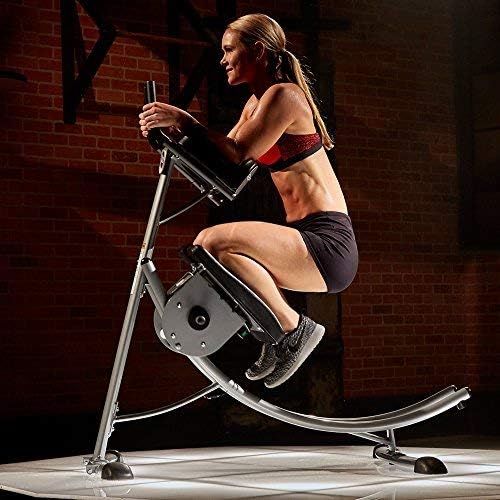 AbCoaster MAX Ab Machine Exercise Equipment For Home Gym, Less Stress on Neck & Back, Abdominal / Core Fitness Equipment for All Levels, Black