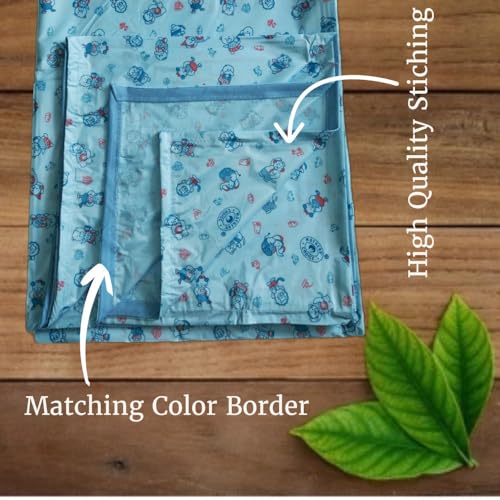 Image of Mothers Choice King Waterproof PVC Plastic Mattress Protector /Bed Protection Sheet for Baby and Adult, 95 x 73 Inches - Pack of 1, Blue