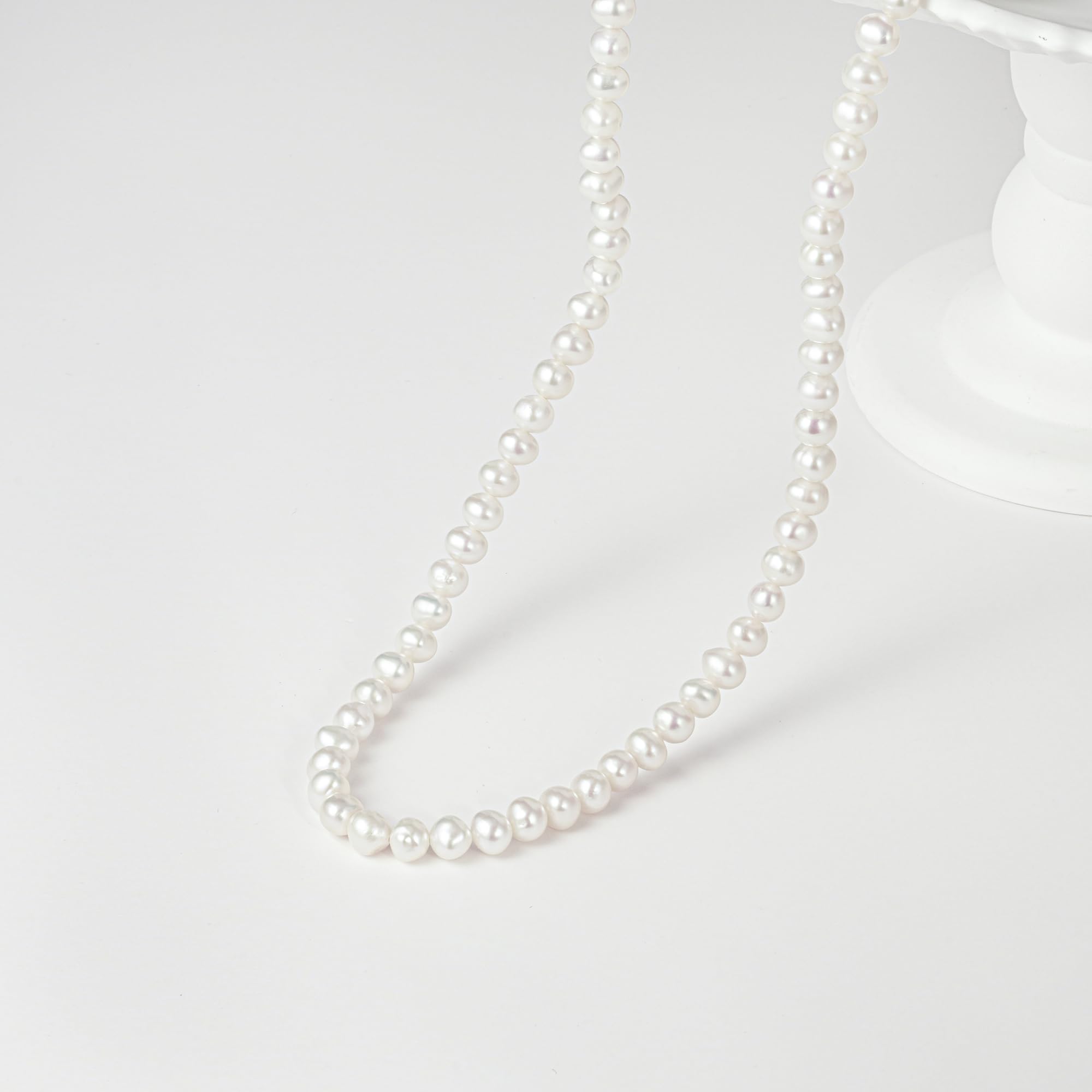 Perlenkette Perlen Halskette Süßwasser Zuchtperlen Schmuck Ketten enthalten luxuriösen Geschenk Box für Damen Geschenke für Geburtstags,Hochzeit
