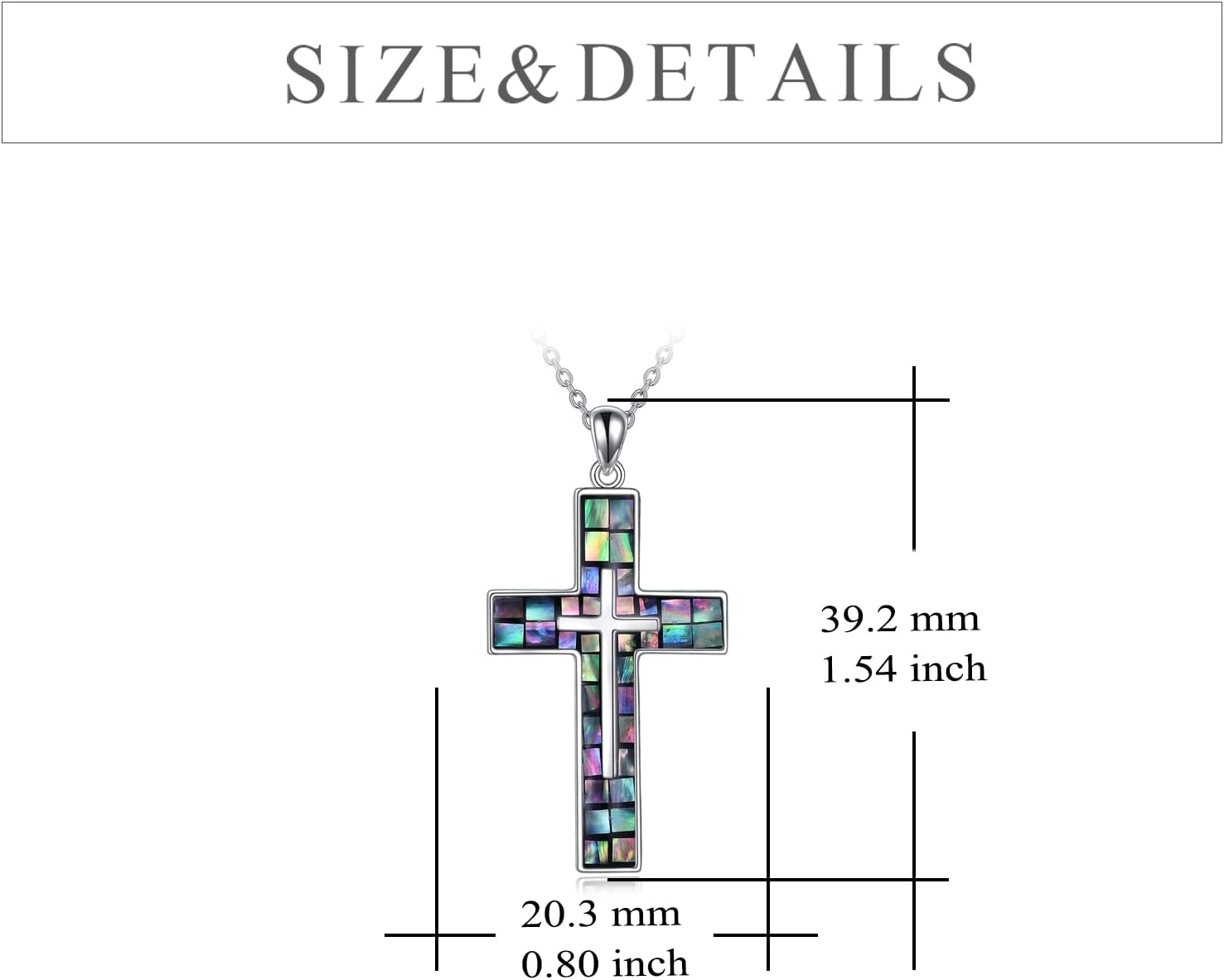 YFN Cross Necklace Sterling Silver Religious Cross Pendant Jewelry Christian Gifts for Women Men - Image 4