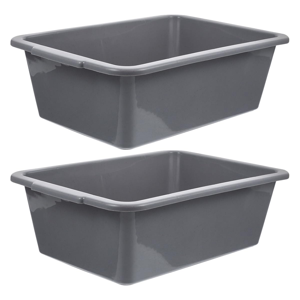 2 Pezzi Vasche Rettangolari in Pp con Manico per Conservazione Refrigerata e Congelatore per Ristoranti Fast Food e Pizzerie