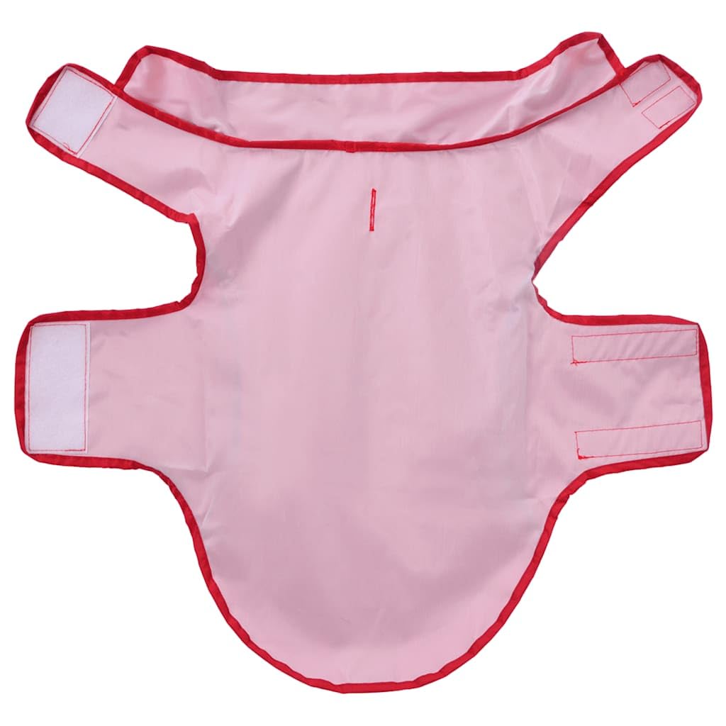 Impermeabile per cani con strisce riflettenti in poliestere, impermeabile, rosso, XS, con chiusura in , protezione leggera in caso di pioggia e vento, ideale per autunno e inverno, sicurezza