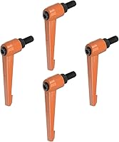 Vista 15 de HARFINGTON 4 manijas de palanca de sujeción ajustables M6 x 1.575 in, perillas de tornillo de rosca macho con bloqueo de tornillo giratorio