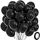 BELSVOR 50 Stück Luftballons, Luftballons Geburtstag, 50 Stück (50 Stück Schwarz Luftballons), Luftballon für Geburtstags/Hochzeits/Party/Weihnachtsdekorationen, 12 Zoll Latexballons