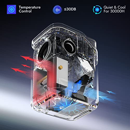 Zeemr Portable Outdoor Projector With Wifi And Bluetooth, Mini Projector For All Home Theater, Native 1080P Supported 4K Decode, Fully Sealed Dust-Proof, Compatible With Almost Tv Sticks(Black) #TOP3