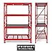 CRAFTSMAN 2-Shelf 3-Foot Tall Stackable Tool Chest Depth Storage Rack, 2-Pack, Red