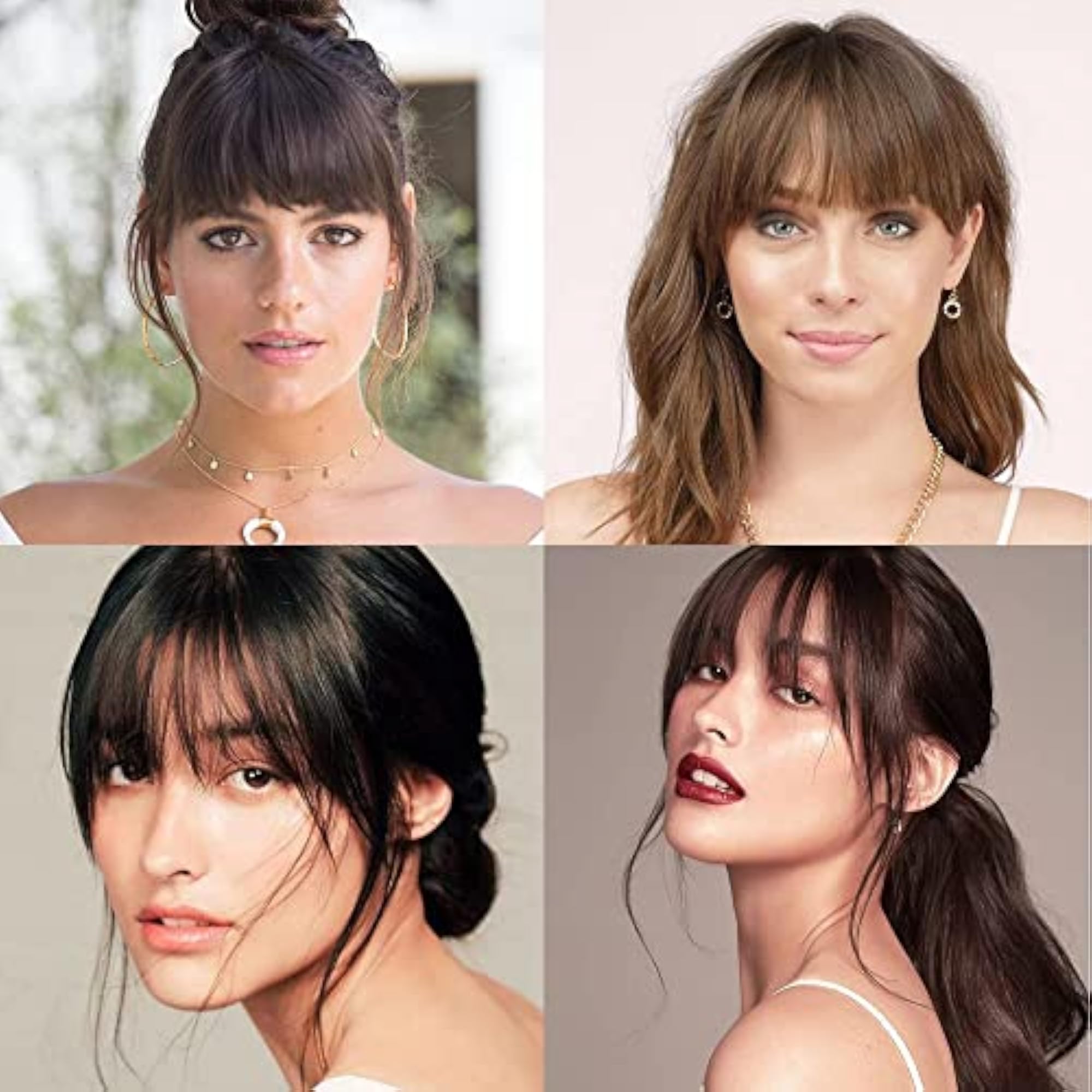 Clip in Bangs - Synthetic Hair Bangs for Women