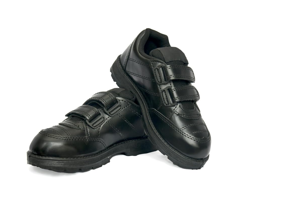 SUBA by Histar Regular Fit School Shoes for Kids with Double Velcro Closure (Black, 8UK, Kids) (B0CV7NDDTW) Amazon Price History, Amazon Price Tracker