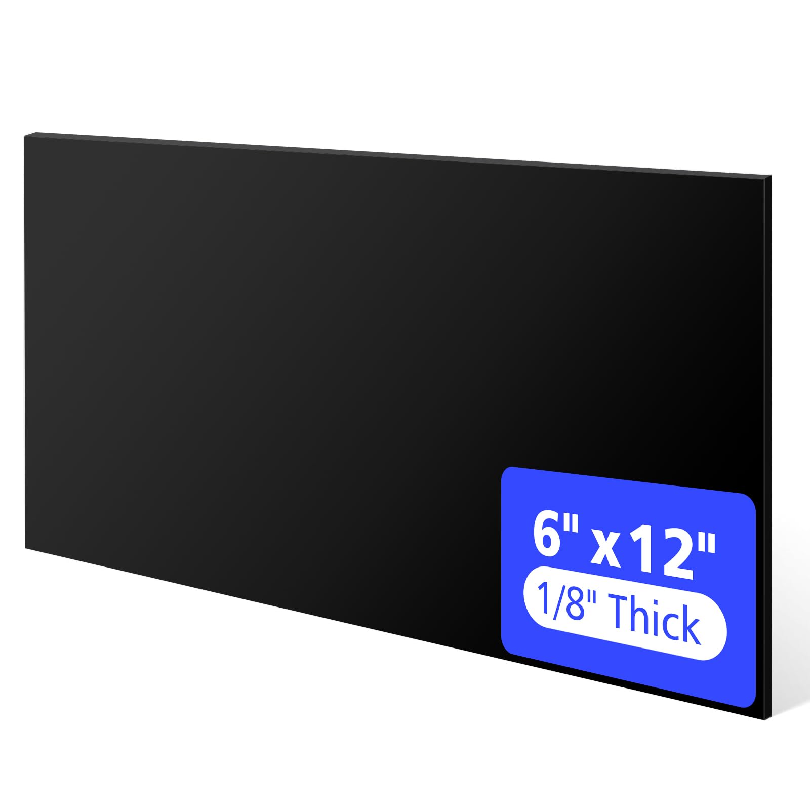 HDPE Sheet 1/2" x 12" - Black Plastic Board -20