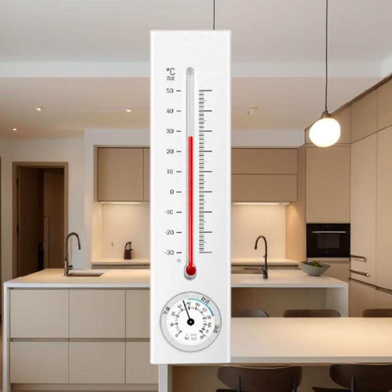 Wall Mounted Outdoor Indoor Greenhouse Temperature Gauge for Home Office