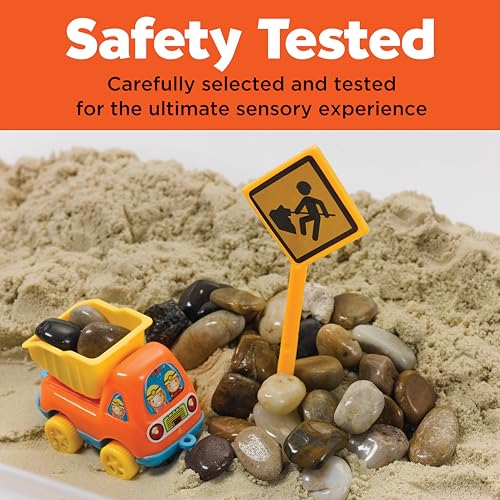 Image of Creativity for Kids Sensory Bin: Construction Zone Playset - Preschool Learning Activities, Excavator Toys for Boys Ages 3-5+, Outdoor Toys and Gifts for Kids