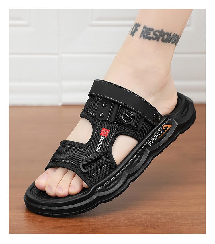 Men's slippers - Fashionable and casual beach shoes with adjustable straps, comfortable EVA insoles and durable rubber soles for outdoor wear4