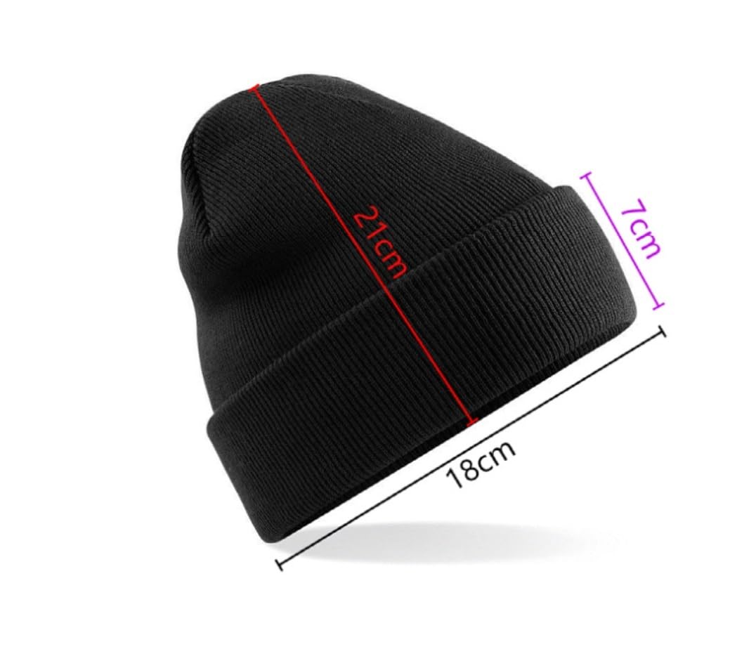 Mützen Winter Mützen Wintermütze Mit Krempe, Dicke Fleece-Strickmütze, Visier, Beanie-Mütze, Totenkopf-Skimütze, Uhrenmütze, Slouchy-Beanie-Mütze, Unisex Wintermütze (Color : A, Size : One Size)