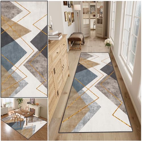 WAWFONG Alfombra de Pasillo Larga Antideslizante Modernas Absorbente Tapete Cocina Alfombras de Entrada Interiores 110 x 150 cm Larga Alfombras de Habitacion para Pasillo Dormitorio Alfombra de Área