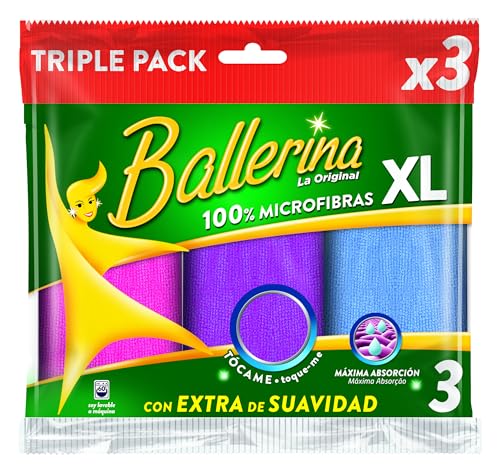 Ballerina - Bayeta Microfibra 3 Unidades - Colores Surtidos