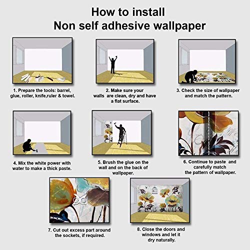 Image of Kayra Decor PVC Beauty of Colors 3D Wallpaper Print Indoor Wall Mural (96 inch X 120 inch) Inch-(MOONSTAR08-5)