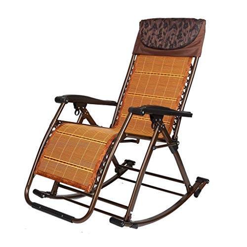 Silla mecedora reclinable de jardín y balcón con estructura plegable 2