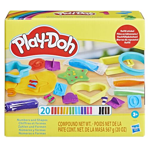 play-doh numbers and shapes playset with 17 tools amp 20 compound sticks back to school classroom supplies kids arts amp crafts preschool toys ages 3