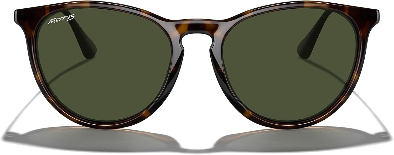 MERRY'S Vintage Polarized Sunglasses for Women Men Retro Round Mirrored Lens Sun glasses UV400