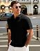 Elegancity Herren Poloshirts Kurzarm Srtick Golfshirt Polohemd Schwarz,L