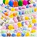 JOYIN 72 Pcs Easter Prefilled Eggs with Mochi Squishy Toys, Kawaii Stress Reliever Squishy Toy for Easter Egg Hunt, Kids Party Favor, Basket Stuffers, Goodie Bag Fillers, Classroom Prize Supplies