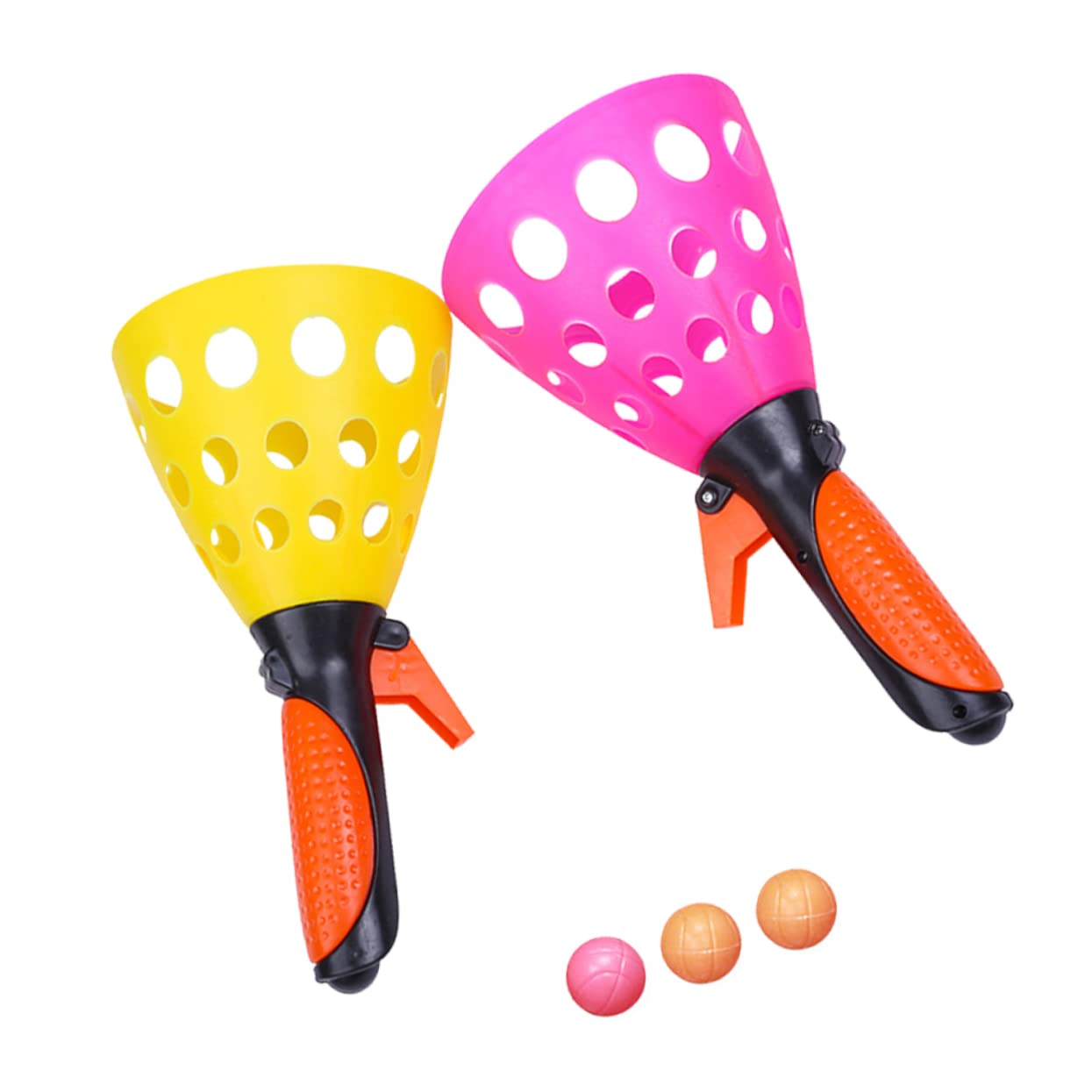 BESPORTBLE Family Friendly Outdoor Activity 1 Pair Toss Game Balls Kids Outdoor Playset Catch Launcher Random Color