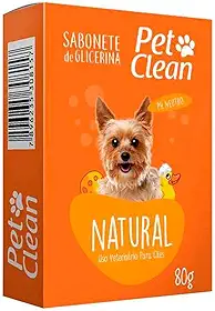 Sabonete Glicerinado Natural para Cães e Gatos 80g, Pet Clean