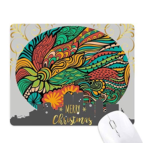 Tapis de souris caoutchouc nuit de Noël motif fleurs tapis de bureau