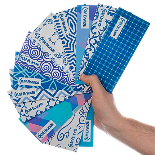 Budget Envelopes for Cash 12 Pack with Budget Sheets - Personal Money Saving Organizer - Envelope System Wallet for Budgeting - Cute Reusable Savings Planner Envelopes for Kids & Adults by KM Brands