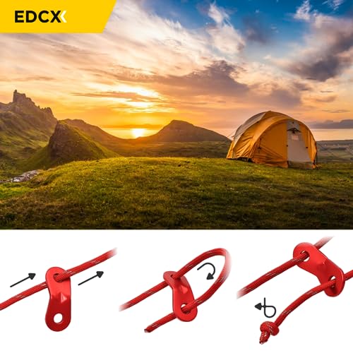 Reflective, Guy Ropes with Aluminum Alloy Tensioner, Nylon Tensioner Cord for Tent Tarp, Camping, 4mm (30m, 50m)+Spanners - Image 4
