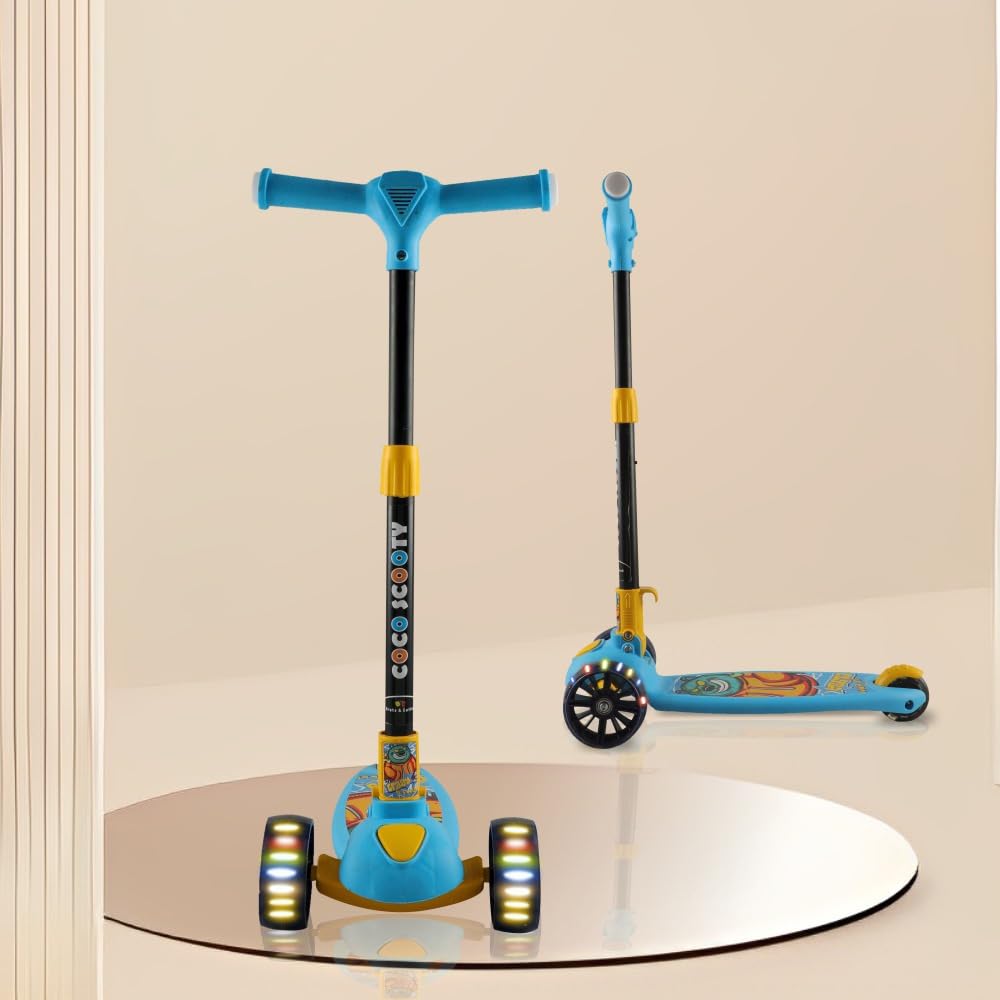 BearWIZ Toys Scooter for Kids -Kick Scooters for Boys and Girls, Lighting Foldable Skate Scooter for Kids for Age 2-15 Years (Blue) (B0CV3X98VG) Amazon Price History, Amazon Price Tracker