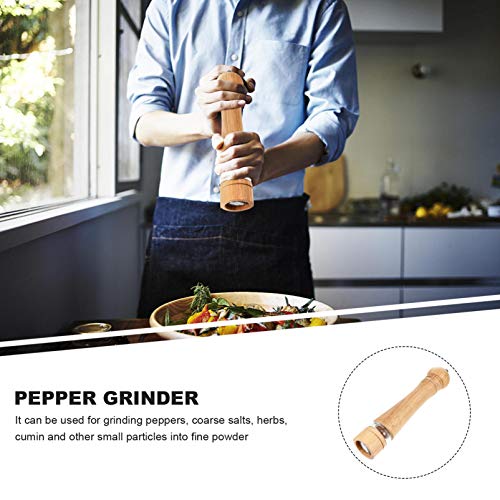 Moedor de temperos de madeira Hemoton, moedores de sal e pimenteiro, manual do moedor de saleiro e p