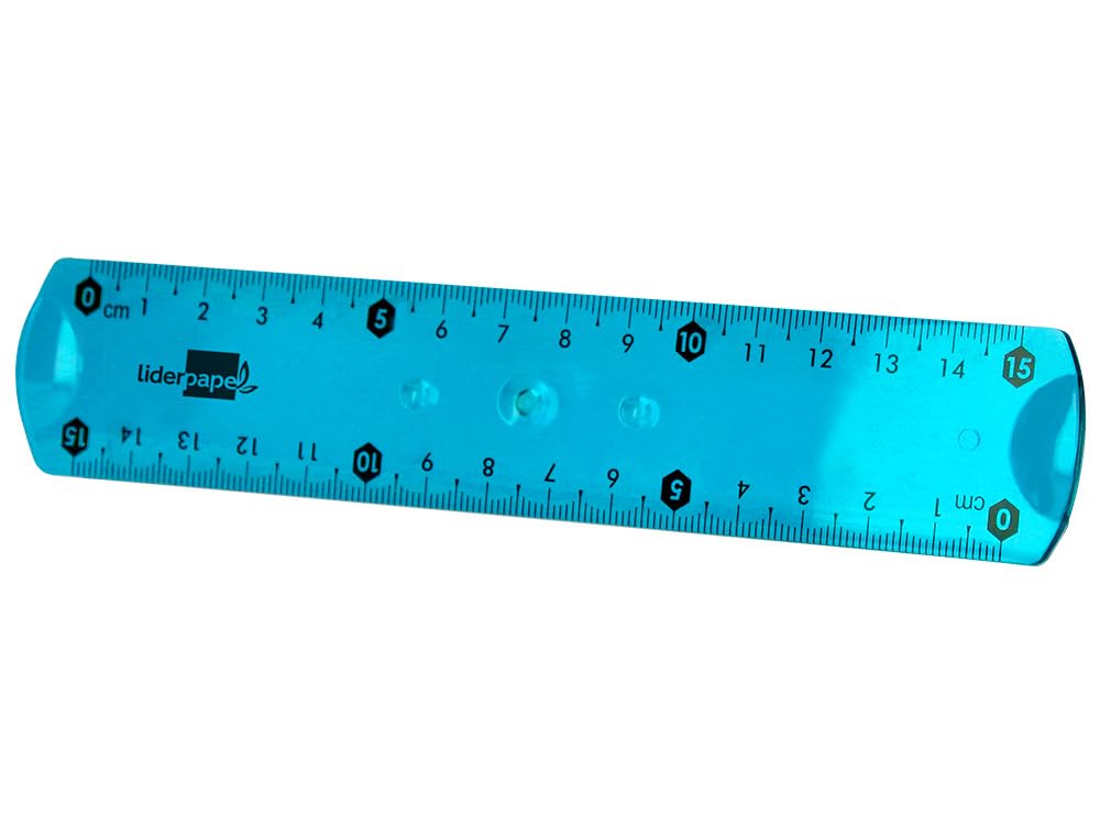 LIDERPAPEL REGLA LIDERPAPEL PLASTICO FLEXIBLE DE 15 CM COLOR -UNIDAD-