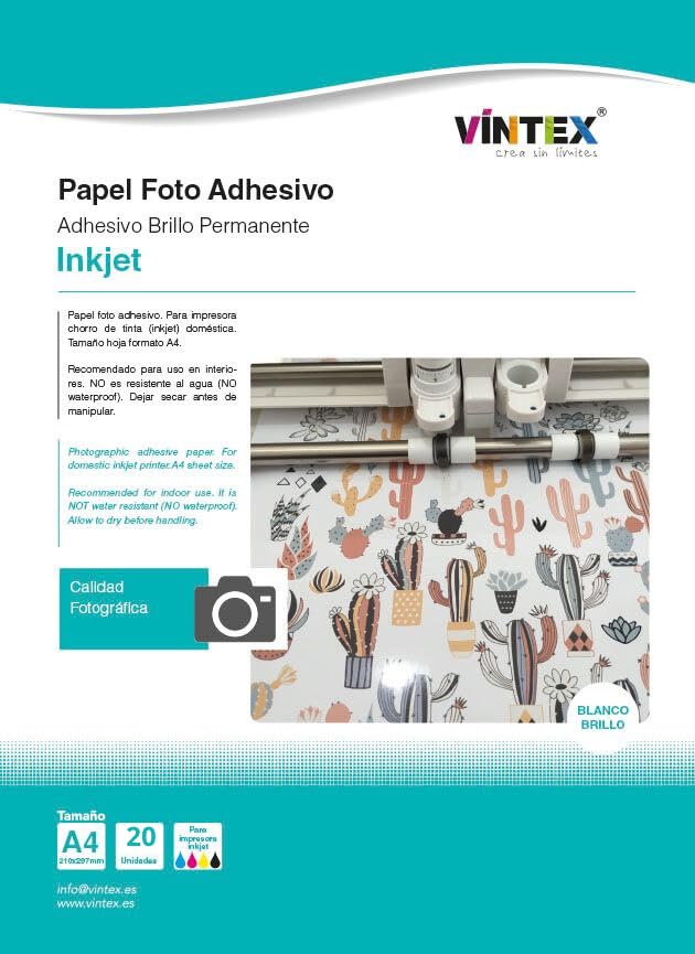 Papel Fotografico A4 Hp Premium Marca VINTEX CREA SIN LÍMITES