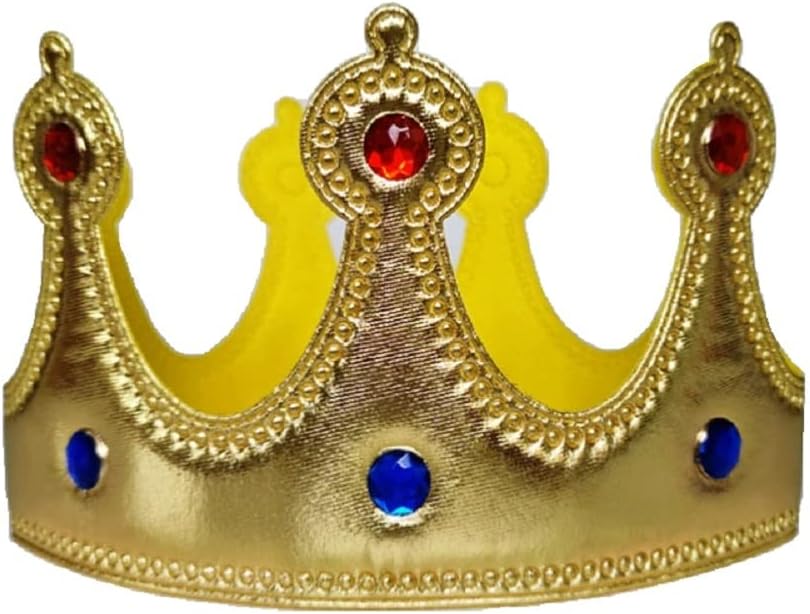 Halloween King Crowns Birthday King Crown, Baby Birthday Party Crown Hat for Boy & Girl Birthday Party Decoration Gold, Gold, L