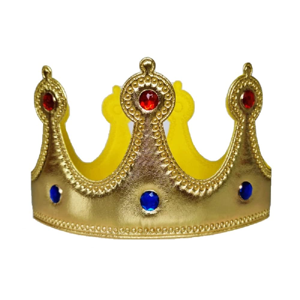 Halloween King Crowns Birthday King Crown, Baby Birthday Party Crown Hat for Boy & Girl Birthday Party Decoration Gold, Gold, L