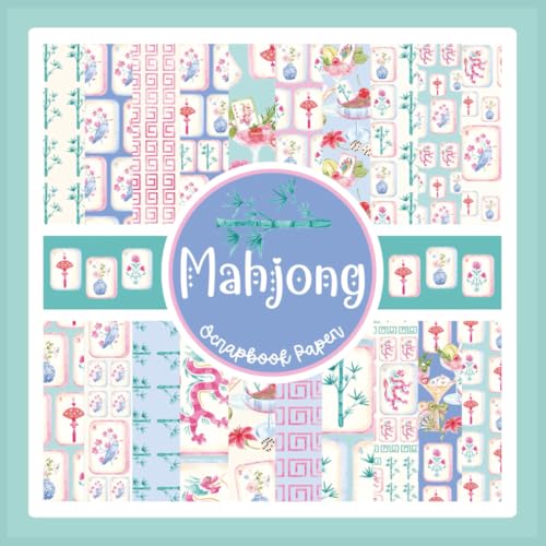 Mahjong Scrapbook Paper: Chinese Tile Game Pattern Craft Paper Pad For Scrapbooking, Mixed Media, Junk Journals & Paper Crafts; 8.5 x 8.5" image 2