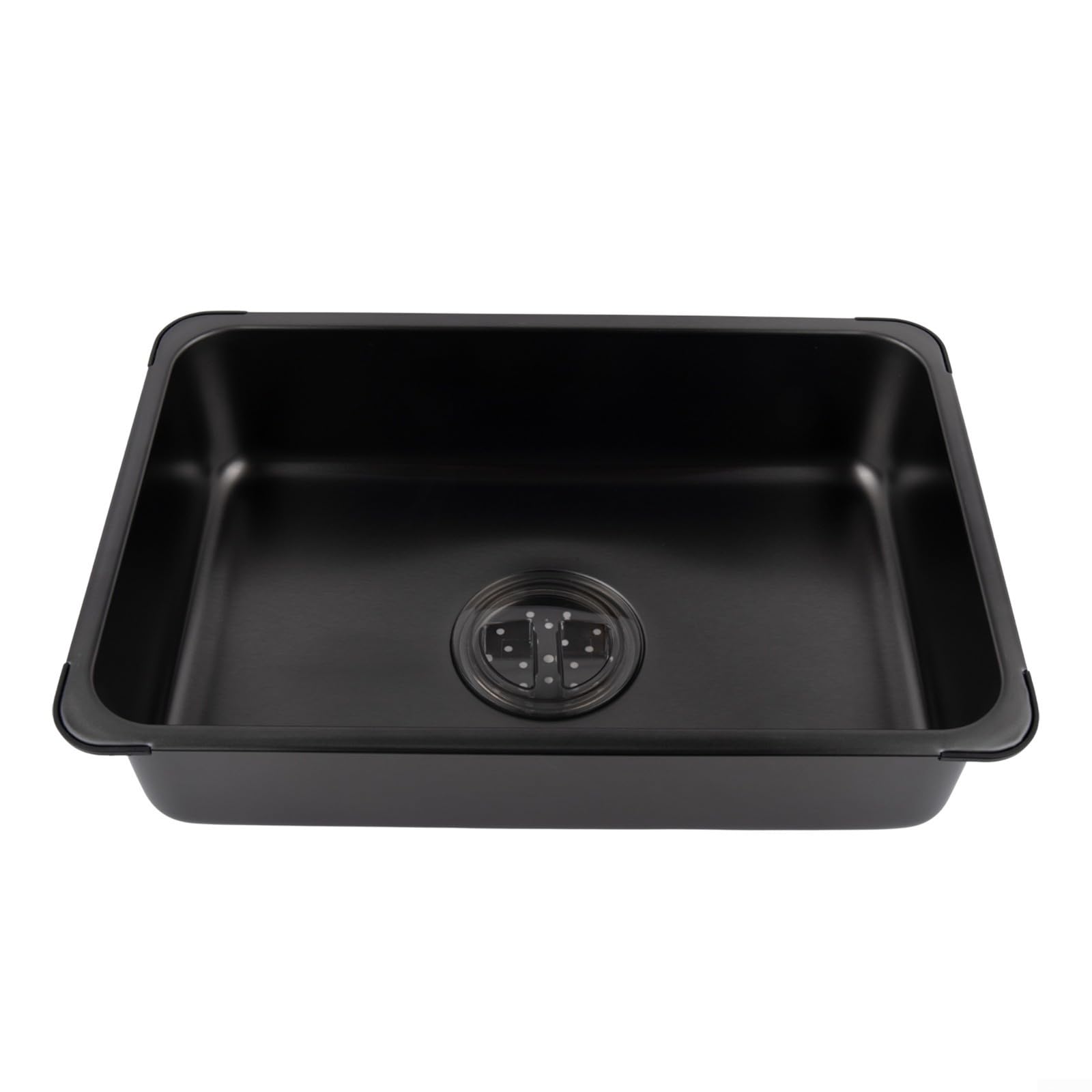 Fregadero de camping IGT en acero inoxidable negro de 5,5 L para cocina exterior con desagüe