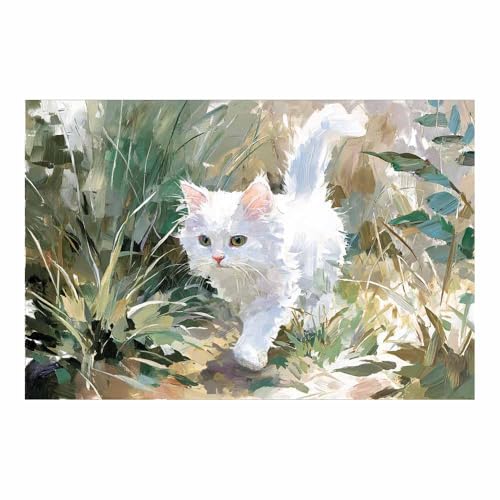 Toile murale vintage Le chat intime impression artistique premium