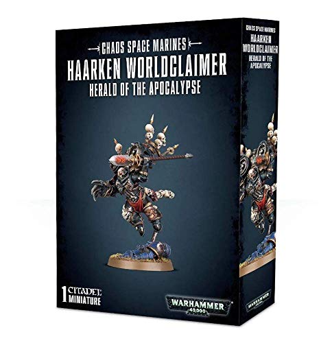 Di buona qualità Games Workshop Warhammer 40k - Space Marine del Caos Haarken Worldclaimer, Herald of The Apocalypse 43-23, colore: Nero