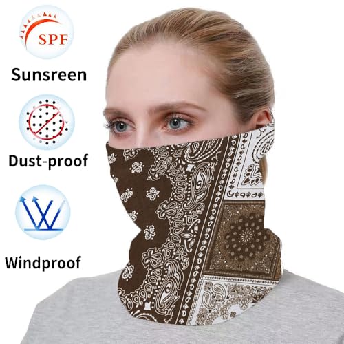 Neck Gaiter Mask Face Scarf Bandana Tube Cover Headwear Balaclava Headband Headwrap for Men and Women2
