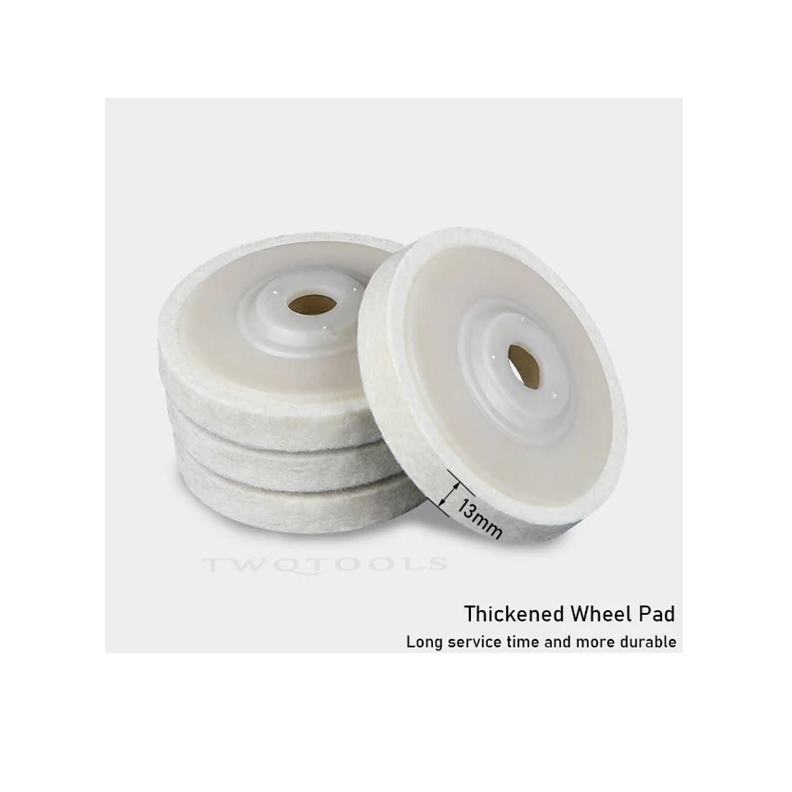 Dischi Lucidanti In Feltro Di Lana Da 4 Pollici, Tamponi Lucidanti For Smerigliatrice Angolare, Ruota Di Pulizia For Metallo, Utensile Abrasivo For Lucidatura Da 100 Mm X 16 Mm(10PCS)