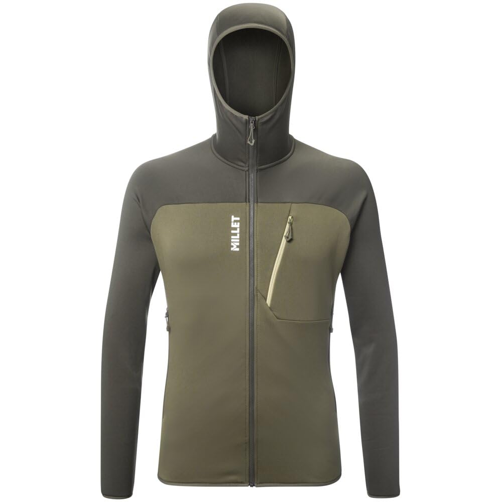 MILLET - Chaqueta polar de senderismo y esquí, Technostretch, capucha, Stretch y cálido, Seneca Fleece para hombre