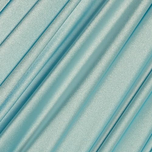Ice Fabrics Nylon Spandex Fabric by The Yard - 60" Wide Spandex Swimwear Fabric - 4 Way Stretch for Active Wear, Yoga Pants, Swimsuits and Table Cloths - Baby Blue - 10 Yards