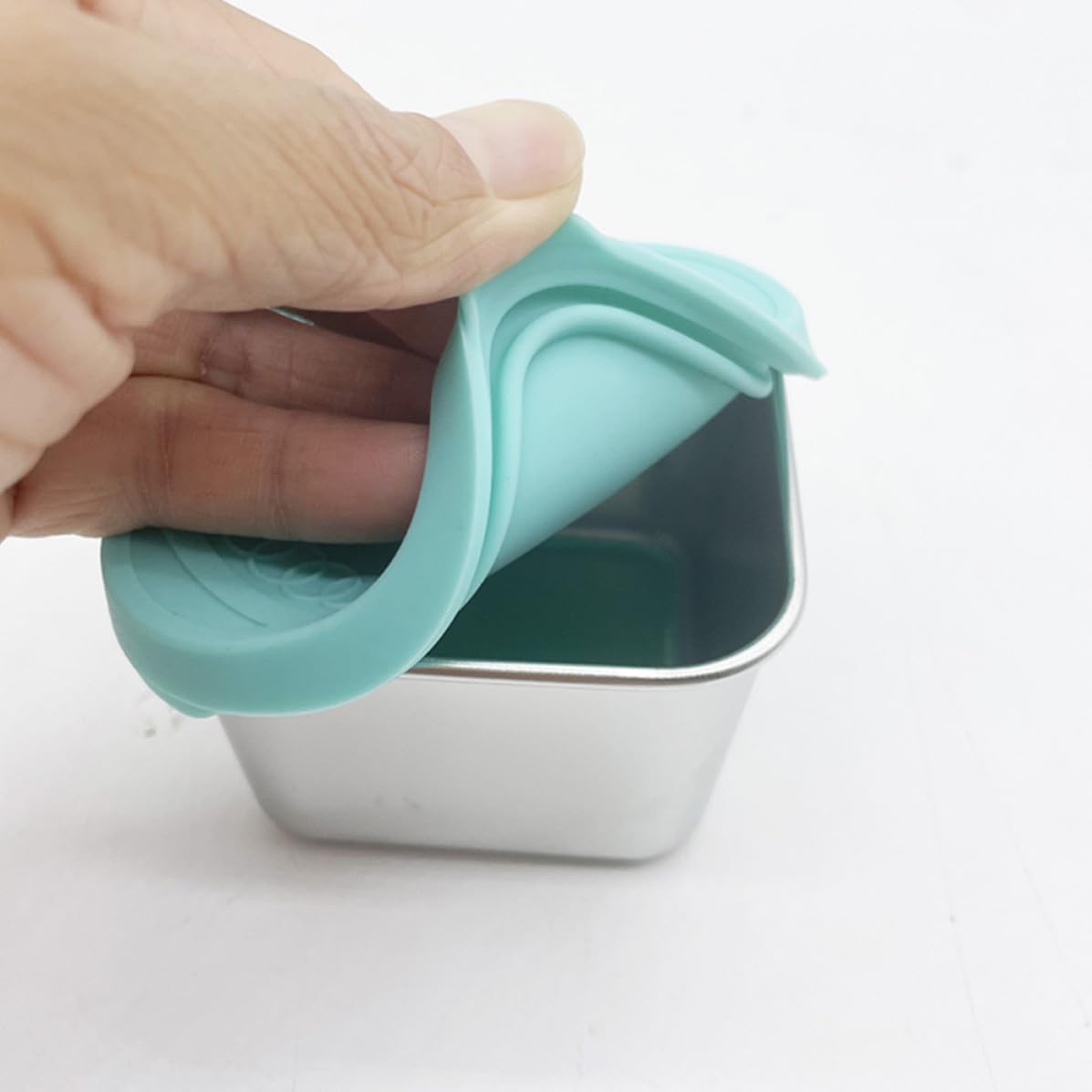 BETOOKY Juego de 4 Recipientes para Salsas con Tapa de Silicona, Acero Inoxidable, Herméticos y Preservan Frescura para Almacenar Salsas y Snacks