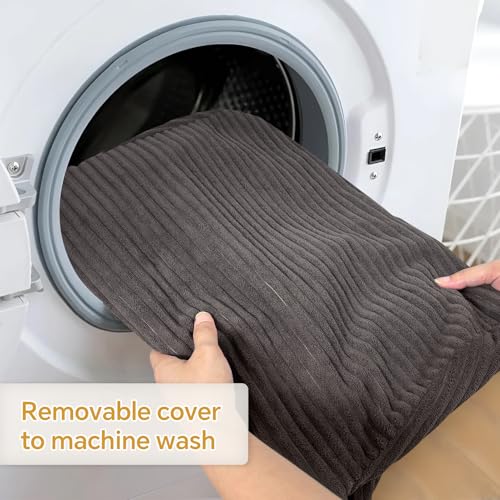 Curved Dog Stairs Ramp for High Beds 19.7" H, 4-Step Dog Steps for Small Dogs and Cats, Removable and Washable Pet Stairs for High Bed Climbing, Non-Slip Balanced Pet Step Indoor, Deep Grey - Image 6