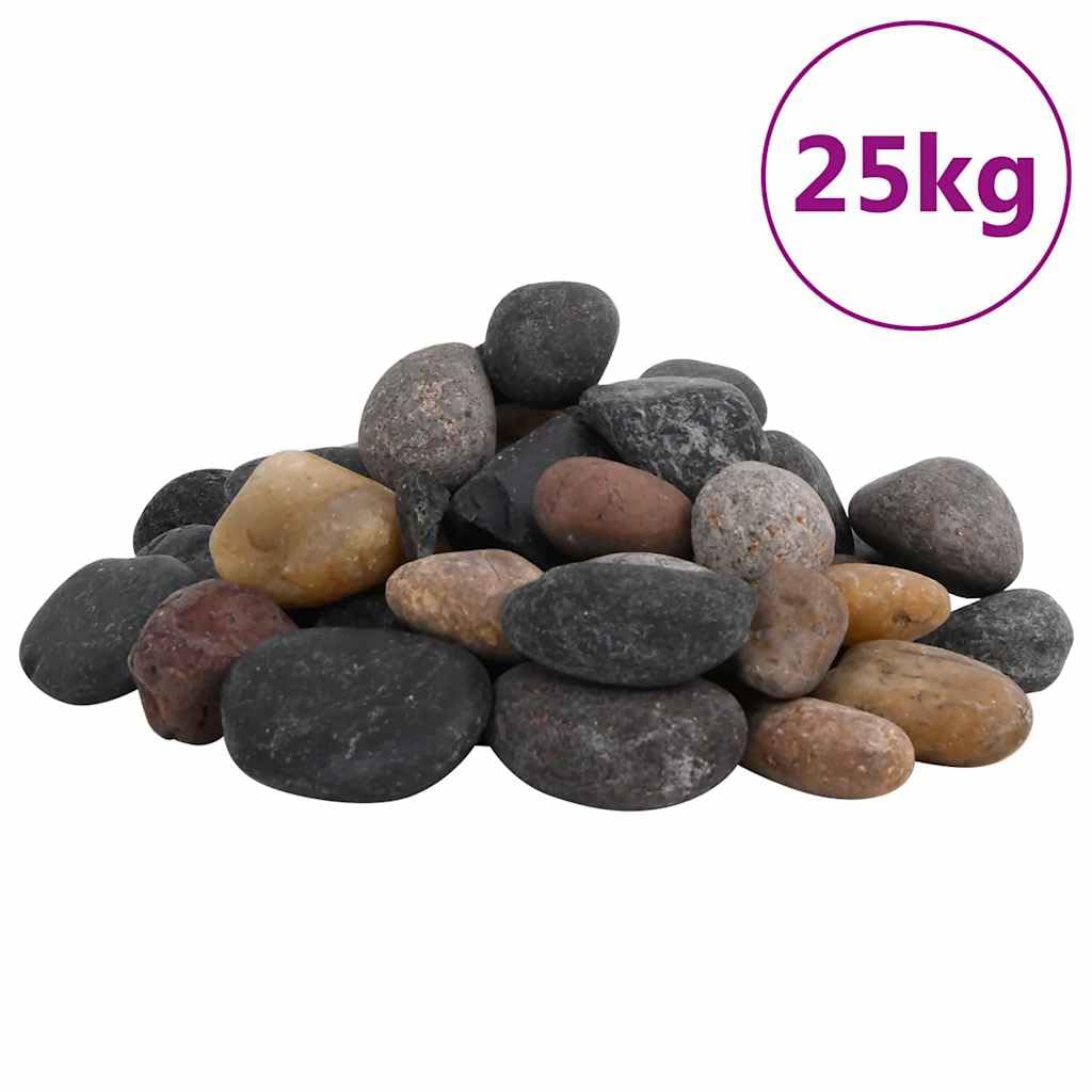 INLIFE Polierte Kiesel 25 kg Mehrfarbig 5-8 cm,Tier- & Haustierbedarf,Haustierbedarf,Aquaristik,Aquariumdekoration,Mehrfarbig,25 KG,3217197