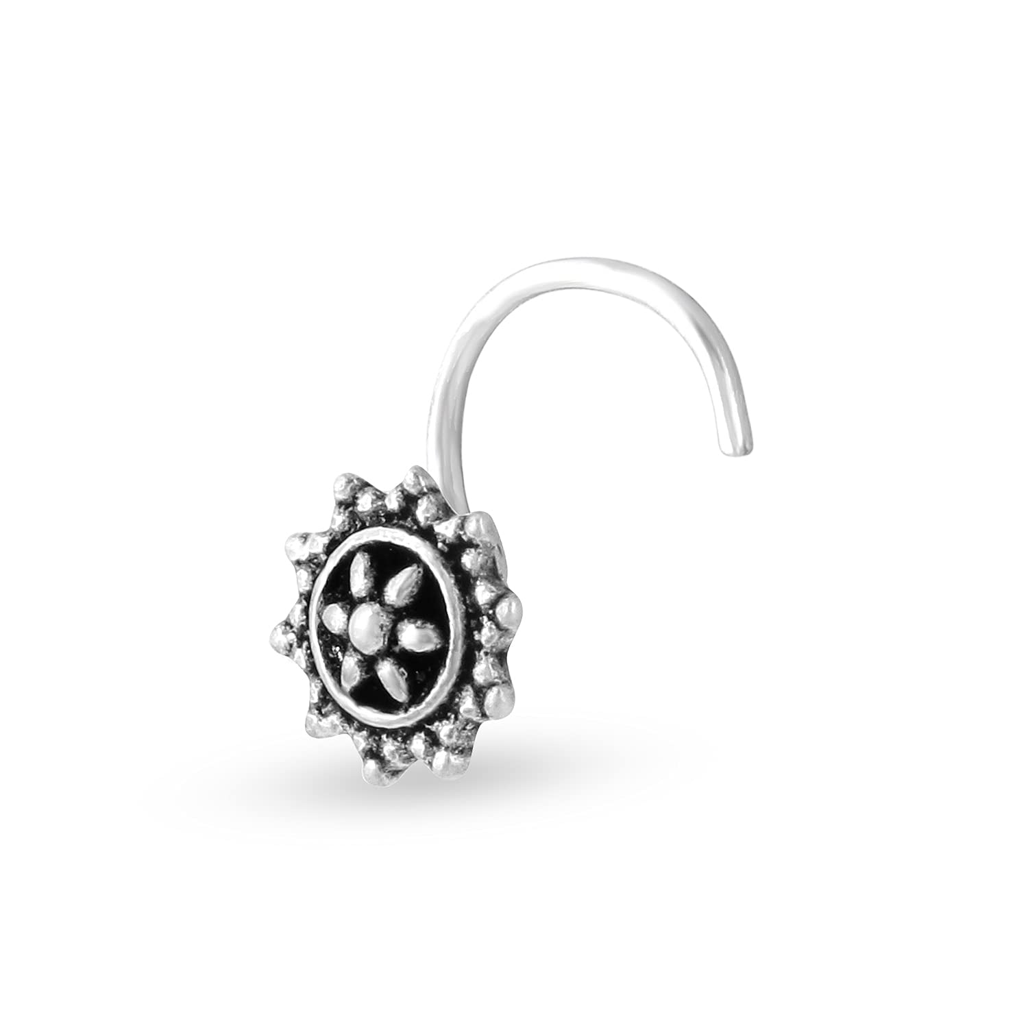 NEMICHAND JEWELS Sterling Silver 925 Boho Nose Pin For Womens (B09449ZDS7) Amazon Price History, Amazon Price Tracker